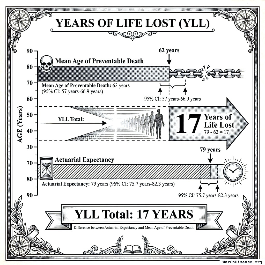You die at 62 from something preventable. The actuarial tables say you had 19 more years coming. The math is simple but the crying takes longer.